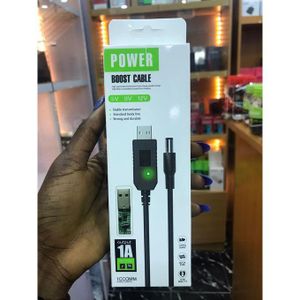 POWER BOOST USB 9V/12V CONVERTER CABLE--1m dc 2'1mm plug