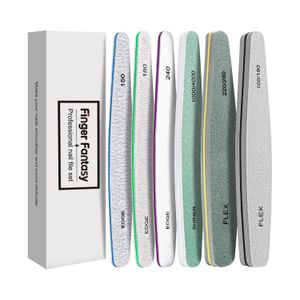 Nail File Nail Buffer, 6 pcs Nail Files and Buffers for Natural Nails, Emery Boards for Nails, Nail Buffer and Shine Kit Nail Filer, Nail Buffer Block 100/180 Grit Nail Files Fingernail Files