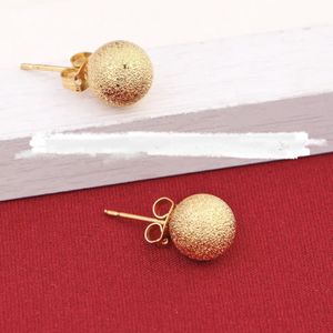 UNISEX  LUXURY MATTE BALL EARRING GOLD ARAB JEWELRY COMES
