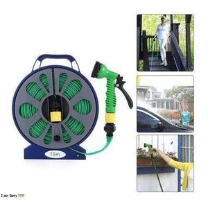 50ft (15m) Lay Flat Garden Hose - Flexible Water Hose for Outdoor Use