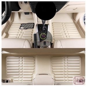 Toyota Highlander 2007-2013 5seater 3D Leather Foot Mat/carpet Water Proof Cream Color