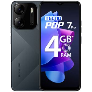 Tecno Pop 7 Pro (BF7) 6.6", 4GB/64GB(UpTo 6GB RAM),5000mAh - BLACK