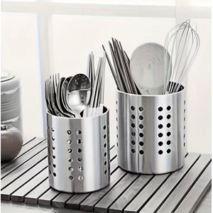 Clo Single Utensil Organizer - Made of Stainless Steel - Cylindrical Shape, Uncoated, Sturdy - Suitable for Kitchens And Restaurants - Ideal for Home Chefs And Professionals - Built to Restaurant Standards - Enhance The Elegance of Your Kitchen