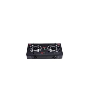 LG LG.Glass Thick Table Top Double Burner WITH Auto Ignition