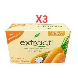 Extract Herbal Care Carrot Soap 3pcs (adult use), NAFDAC NUMBER: A2-103655