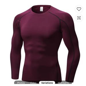 Plain Purple compression sport shirt