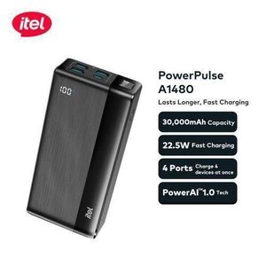 itel  30000,mAh POWER BANK 22.5W WITH TYPE C INPUT WITH LED LIGHT