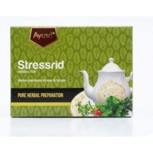 AYUSRI Stressrid Pure Herbal Tea Helps Combat Stress and Strain