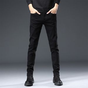 Fashion Men's Non Fade Plain Black Jeans
