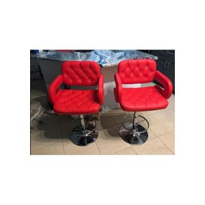 Large Comfy 360° Swivel Button Bar Stool - Set Of 2