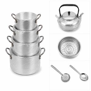 Tower Pots Set of 4 with a Kettle sieve, frying and cooking spoons