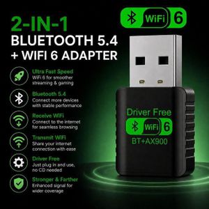 Wifi 6 + Bluetooth 5.4 2in1 Dongle/adapter Band Ax900 + Indicator (woi)
