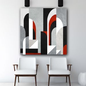 Geometry Pattern Wall Art Framed Canvas