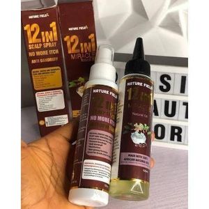 Nature Field 2in1 Miracle Hair Oil and Anti itch Spray 2pcs -100ml each 