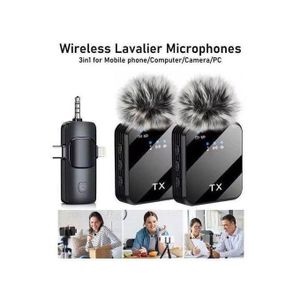 TX Handsfree Wireless 3 IN 1 Lavalier Condenser Microphone For Video Recording & Content Creators - iPhone, Type-c, 3.5mm