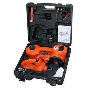 Din MarchInn 12V DC 5.Tons(11000lb) Electric Hydraulic Floor Jack And Tire Inflator Pump And Wrench