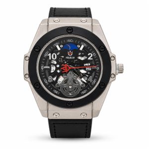 Affordable Men Black leather watch 