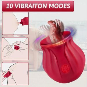 Vibrator 10 Speed BO0BS and Clitt LICKER Rose Sucker with Tongue Pleasure Dildo Women Sex Toy Vlbrator,Clitt Breast Nipple Play Powerful Toys for Women Rose Sucker Vibrators for Women Vlbrator Perfect Clitoral Sex Toy Rechargeable - Latest Vlbrator Rose For Women