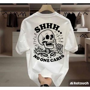 White Quality Tshirt- SHHH- cotton