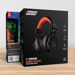 Porodo Gaming Headset, 7.1 Surround Sound Gaming Headphone, 50mm Drivers Memory, Foam Ear Cushion for PC, PS5, PS4, Xbox One, Xbox Series X &S and Nintendo Switch, 1.5m Cable Length