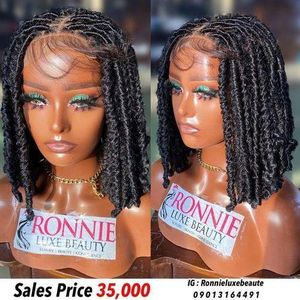 Luxury Curly Knotless Braids Wig (Shoulder Length)