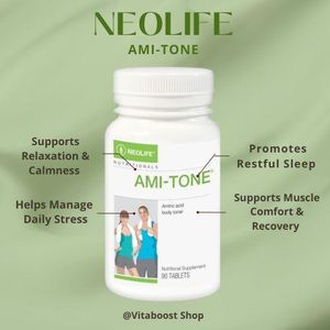 Neo NATURAL no life  Ami-Tone 90 Tablets Dietary Supplement for Muscle Tone, Weight Management, and Healthy Metabolism - Natural Ami_no Acids for Men & Women - Boost Well_ness & Fitness Amino Acid & Herbal Support for Relaxation and Recovery