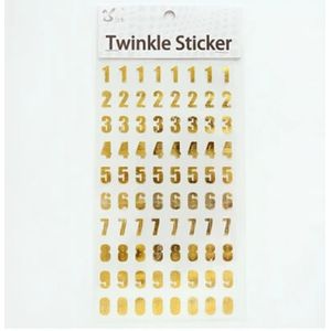 6 Sheets Small 0.12 Inch Alphabet Number Stickers Alloy Adhesive