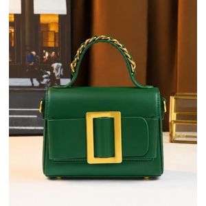 Ladies Buckle Belt Handbag- Green
