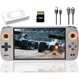 New M27 Retro Handheld Game Console,7-inch IPS Screen Portable Android Gaming Handheld,Built-in 64G With 20000 Games,Linux System,Portable Pocket Mini Arcade Green,64g