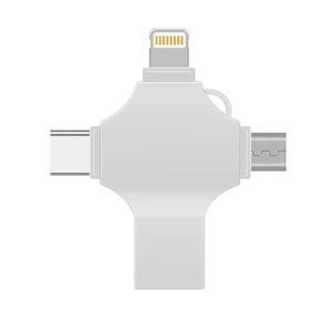 Otg 128GB Pocket Size 4 In 1 Flash Drive For All Phones And Laptop Connection