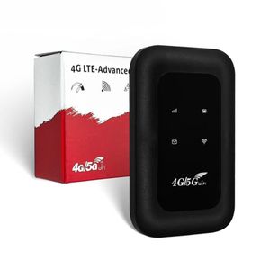 4G LTE Mobile WiFi Router - 2100mAh Battery, SIM Slot, Black