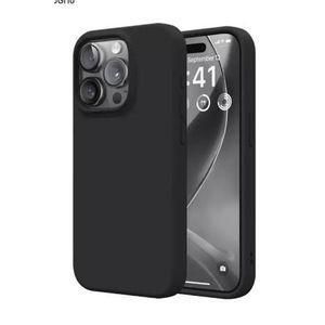 iPhone 15 Pro Max Silicone Phone Case & Pouch With Camera Protection - Scratch Resistance, Shockproof Protective Case