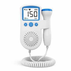 Portable Fetal Doppler Baby Heartbeat Monitor with Digital LCD Display - Blue