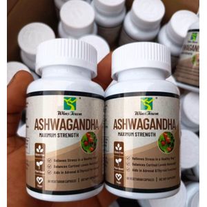 Wins Town Ashwagandha Maximum Strength – Stress Relief, Cortisol & Adrenal Support, 60 Vegetarian Capsules