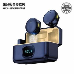 wireless microphone,,noise cancellation microphone Magnetic dual noise canceling wireless microphone for iPhone,iPads,type C,android and cameras with case magnetic clip