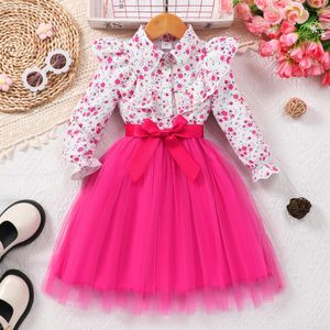 Floral Ruffle & Tulle Celebration Gown – Tailored for Young Princess
