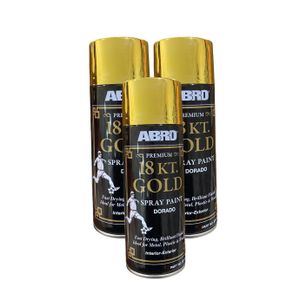 ABRO ALL Purpose  Spray Paint 450ml - Gold X3PCS