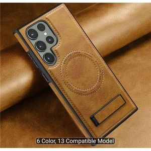 Samsung Galaxy S25 ultra leather case with magsafe and stand 