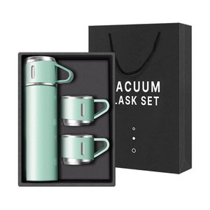 Vacuum Flask Set - A water Bottle with 3 Cups