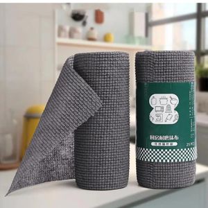 Disposable Cleaning Wipe Household Kitchen Cloth Towel Rolls Dish Rags Wash Paper Towel Replacement 1 Roll of 25 Sheets