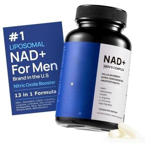 SUPPLEMENT NEEDS Fast Ultimate Cellular Energy Booster NAD+ Men’s Complex – Nitric Oxide Support, Testosteron* Support, Prostate Health, L-Arginine, L-Citrulline, Resveratrol, CoQ10 Supplement (1000mg) 60 Capsules Black