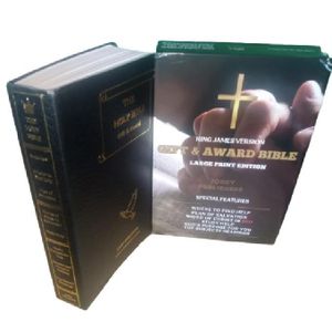 Holy Bible KJV Gift and Award Bible,Large Print Edition Black Imitation Leather,Red Letter,Easy-to-Read