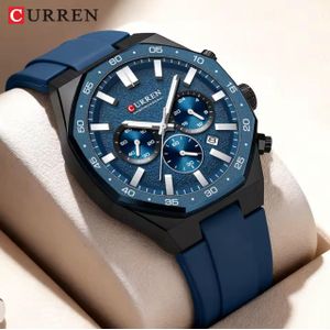 Curren Premium Latest Version & Highly Chronograph Original Quality Men's Blue Wristwatch