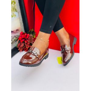 Bronze Detail Quality Female Shoe - Brown