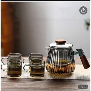 Glass tea pot set 