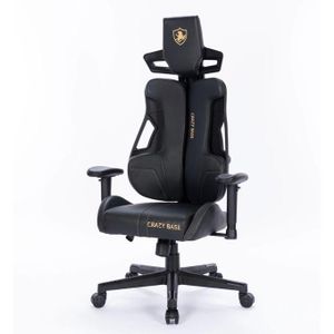 Crazy Base Home & Office Ergonomic Gaming Chair- Black