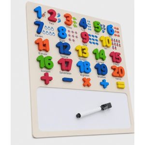 Wooden 3D Number Puzzle 1–20 with Whiteboard & Marker Ages 3+