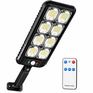 Mythco Solar Light Outdoor with Remote Control, 200 LED Motion Sensor Wall Light, 3 Lighting Modes, Waterproof for Garden Yard Driveway