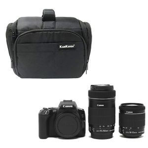 Canon DSLR Camera EOS 250D EF-S 18-55mm IS Lens Silver + 75-300mm DC Lens  Online at Best Price, SLR Camera