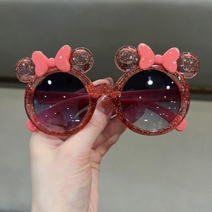 Cute Bow Cartoon Kids Sunglasses with Case (Orange)